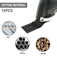thumbnail image 3 of Ikoopy 10pcs Multitool Blades High Carbon Steel Oscillating Saw Blades Quick Release Oscillating Professional Fast Cut Swing Blades Compatible with Most Tool for Metal Plastic 3.54*1.38in, 3 of 10