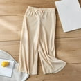 thumbnail image 2 of New Pleated Wide-leg Pants Girls Loose Casual Pants Chiffon Trousers Ice Silk Nine-point Pants,(3-10Y), 2 of 5