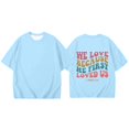 thumbnail image 4 of LUOGENLI T Shirts Valentine's Day for Girls 12-14 Children's Printed Round Neck Short Sleeved T Shirt for Boys and Girls Girls Spring St. Patrick's Day T Shirts Size 6 Blue 12-13 Years, 4 of 4