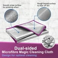 thumbnail image 4 of 6 Pcs Polishing Microfiber Cleaning Cloth Topboutique Streak Free Cleaning Towel Glass Cleaning Rags Gentle Towels for Car Windows Mirrors, Purple Gray, 12" x 12", 4 of 6