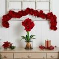 thumbnail image 4 of Nearly Natural Amaryllis Christmas Floral Garland, 60" (Red), 4 of 7