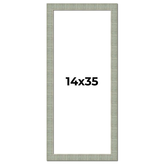 14x35 Frame Green Desert Pear Solid Wood Picture Frame | 1.625 Inch Moulding Width | Interior Frame