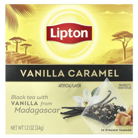 Lipton Vanilla Caramel Black Tea Pyramid Tea Bags