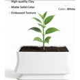 thumbnail image 3 of 30 x 22 x 15.5cm Square White Ceramic Flower Pot (2 Count), 3 of 5