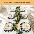 thumbnail image 5 of Coastal Round 13 Inch Placemats Set of 6, Summer Nautical Ocean Floral Shell Starfish Black HeatResistant Non Slip Place Mats for Dining Table, Wipeable Braided Kitchen Table Mats for Housewarming, 5 of 9