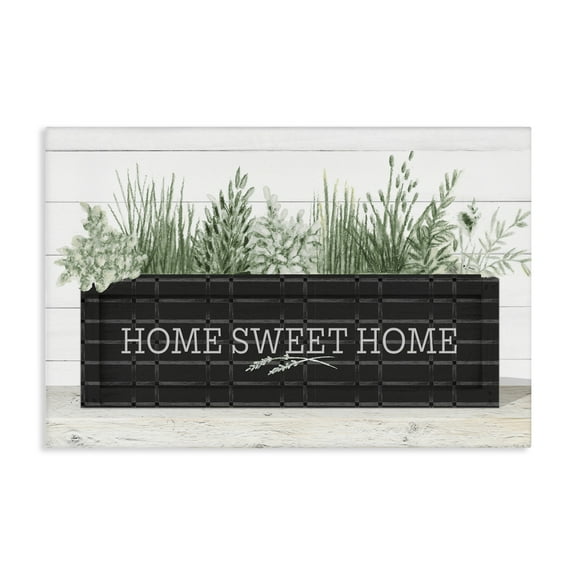 Stupell Industries Sweet Home Garden Box Botanical & Floral Painting Gallery Wrapped Canvas Art Print Wall Art, 24 x 16