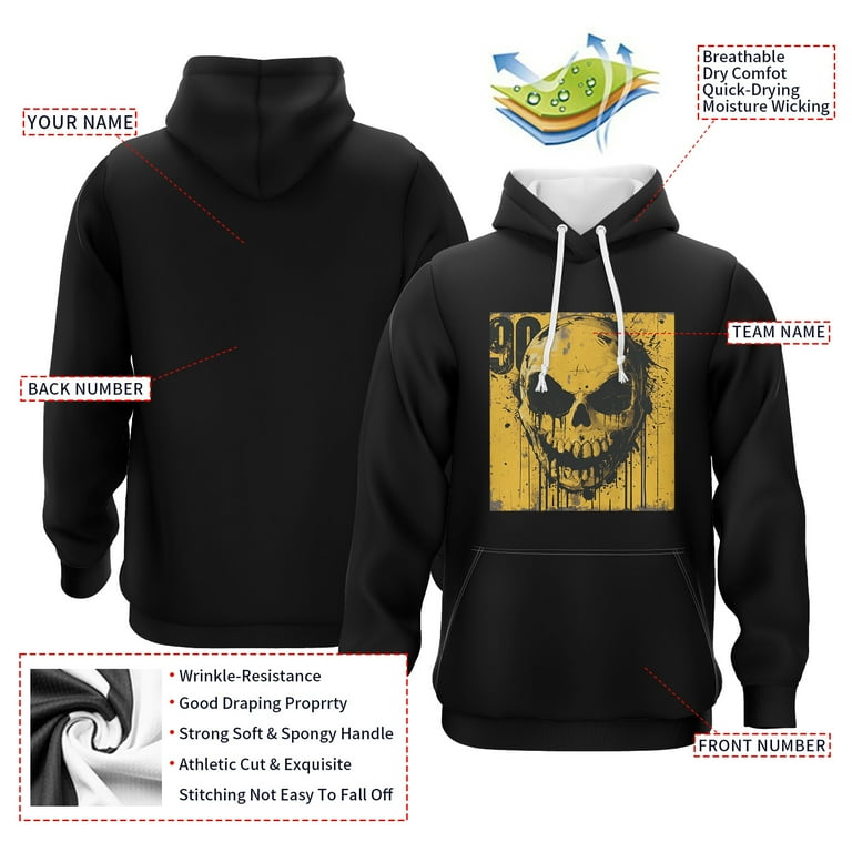 Skull face hoodie sale