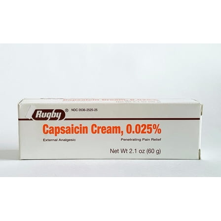 Rugby Capsaicin Cream 0.025% Pain Relief 60g /each ( 2 pack )