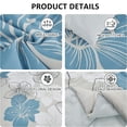 thumbnail image 4 of Juego de edredón Luxudecor Floral, tamaño queen, azul, 7 piezas, 4 of 7