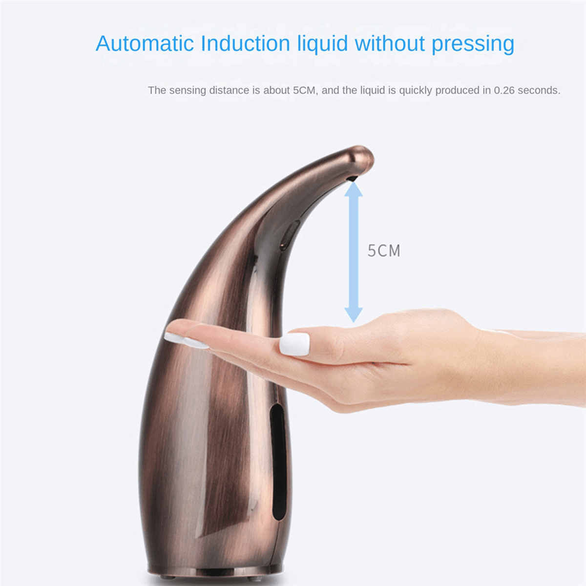 2X 300Ml Automatic Soap Dispenser,Touchless Soap Dispenser,Hands-Free Dish Soap Dispenser for Kitchen Hotel Bronze