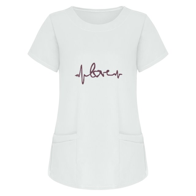 iTNHFP Vêtements Tendance pour Femmes, Haut Imprimé à Manches Courtes avec Poche