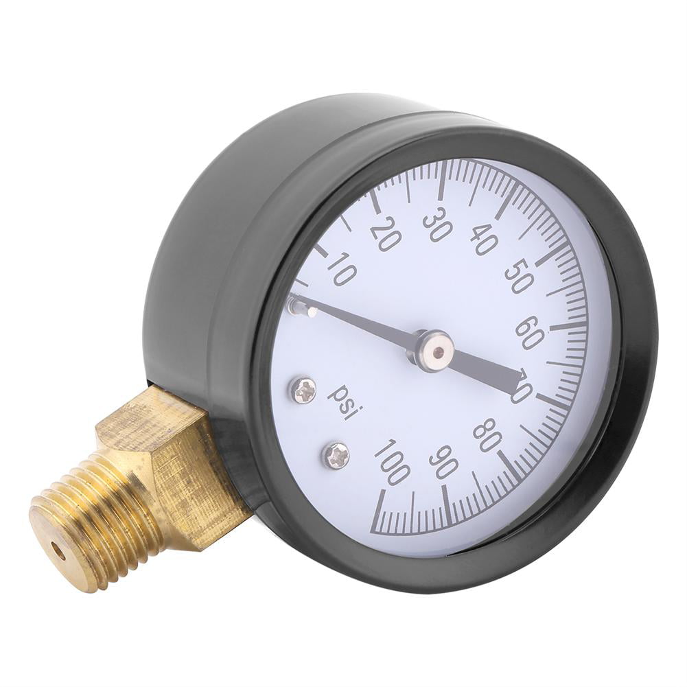 Vacuum Pressure Gauge 1/8 BSPT Bottom Connection Size 1-0Bar ​​-30-0inHg Brass 
