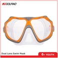 thumbnail image 5 of Dolfino Youth Unisex Latex Free Swim Mask and Snorkel Set with Duel Lens, Silver, 5 of 7