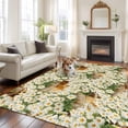 thumbnail image 2 of Large Area Rugs for Living Room Bedroom, Spring Flowers 8'x10' Rug Washable Carpet Runner Indoor Outdoor, Botanical Blossom White Daisy Floral Non Slip Floor Mats Rug for Kitchen, Patio, 2 of 8