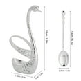 thumbnail image 4 of Stainless Steel Spoon Tableware Kit With Zinc Alloy Swan Shape Holder Storage Organizer Bright And Durable Spoon Kit, 4 of 5