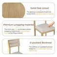 thumbnail image 4 of Multifunctional Dining Table Set with Extendable Round Table, 5 Piece Dining Room Table Set with Two Small Drawers and 4 Upholstered Dining Chairs, Round for Kitchen(Natural), 4 of 9