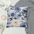 thumbnail image 2 of MLJA Blue and White Floral Throw Pillow Covers Watercolor Decorative Floral Pillow Case Outdoor Blue Flowers Couch Cushion Cover for Living Room Couch Car Home Decor., 2 of 5