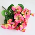 thumbnail image 3 of 6PCS Artificial Flowers Artificial Pansy Bushes Faux Plastic Flower Fake Plants Indoor Outdoor Home Garden Decoration (Pink), 3 of 5