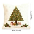 thumbnail image 3 of Christmas Print PillowCase Linen Sofa Cushion Cover Home Decor Cushion Cover Family Pillowcase, 3 of 7