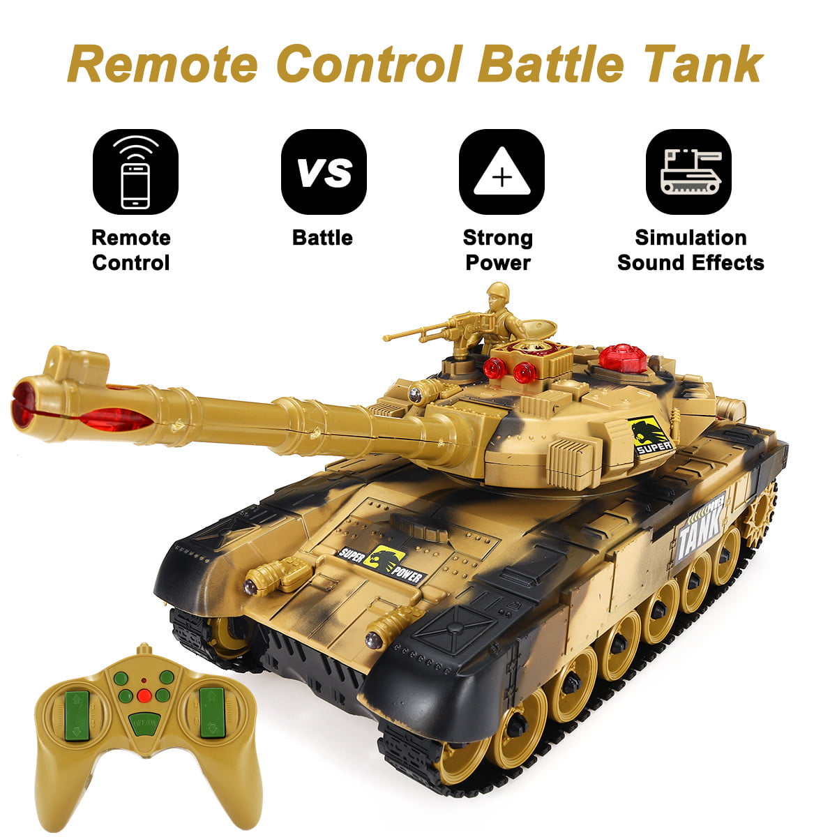 SALE Geman Tiger & M1A2 Infrared Battle Radio Remote Control RC Tank Toy Set