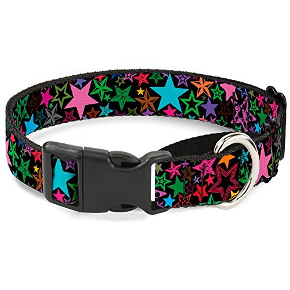 Buckle-Down Stargazer Black Multicolor Martingale Dog Collar