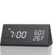 thumbnail image 1 of Reloj despertador digital, control de sonido con LED de madera electrónico, 1 of 5