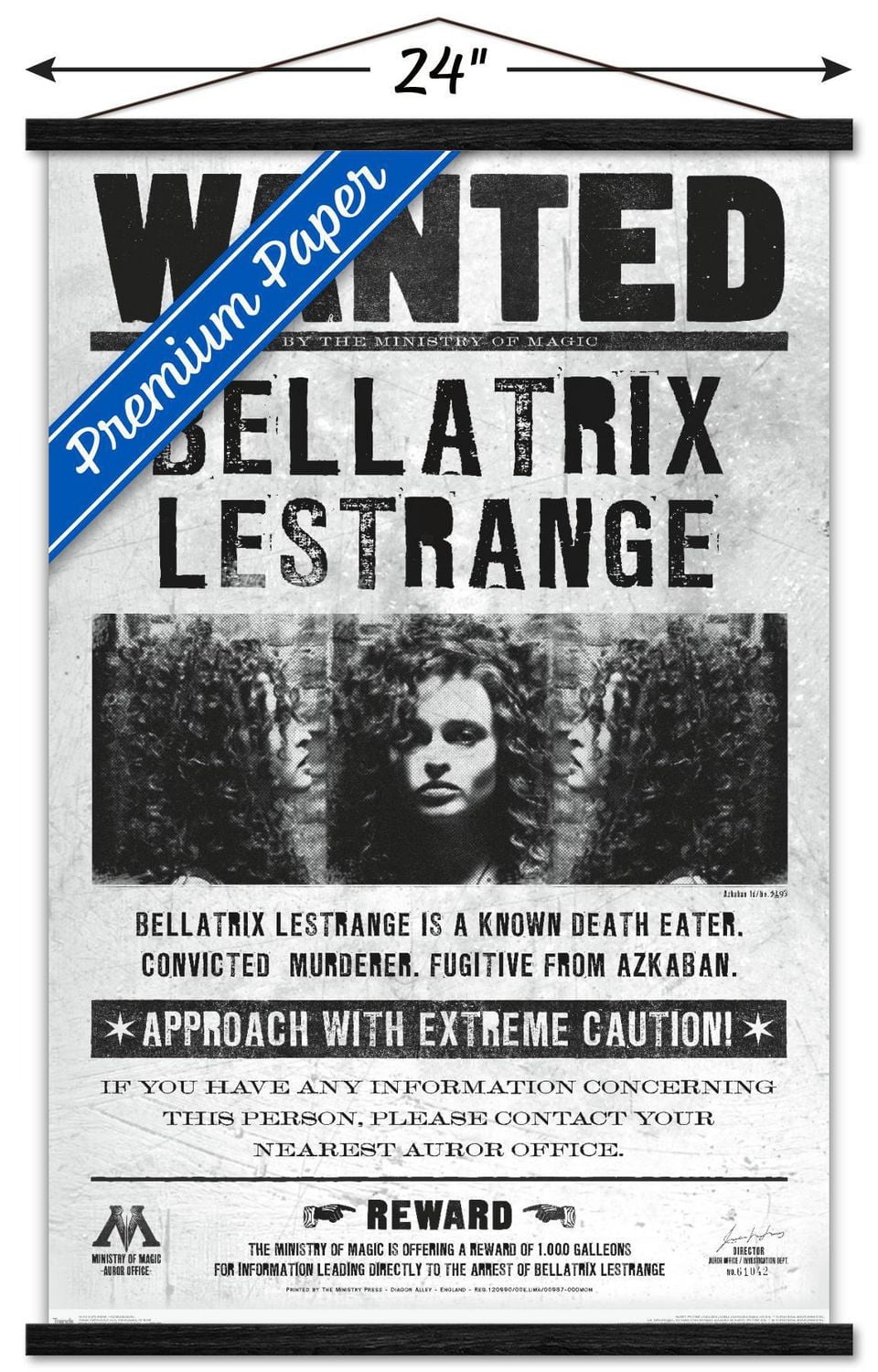 Le monde des sorciers: Harry Potter - Bellatrix Wanted Poster