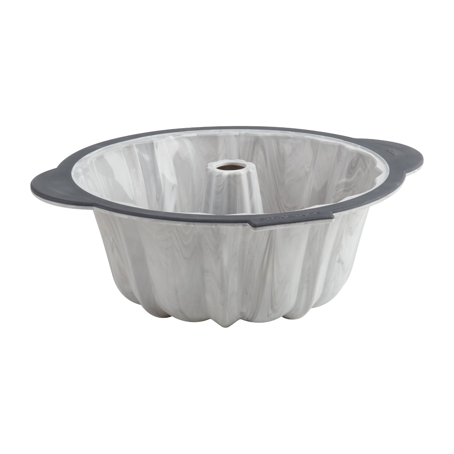 Trudeau Pro Marble Silicone Structure 10 Cup Fluted Tube Cake Pan