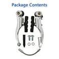 thumbnail image 1 of LEFU for Aluminum Alloy V Brake Set Front Rear Mountain Bike Cycling Brakes with Curved Rods Rubber Covers Screws Gaskets 110mm Length 3/4 Ring Spring, 1 of 10