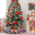 thumbnail image 4 of FMSHPON Style Elephant Xmas Christmas Tree Skirt Stand Mat for Holiday Party Decoration Indoor Outdoor 48 inches, 4 of 6