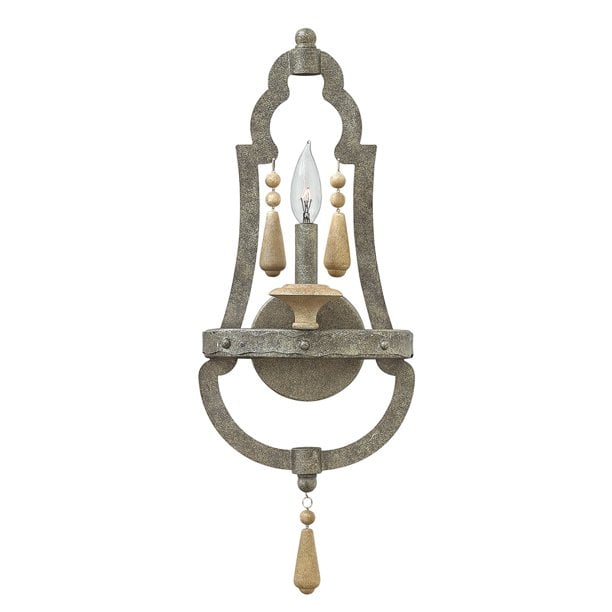 HINKLEY Cordoba Collection One Light Wall Sconce Distressed Iron Finish