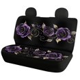 thumbnail image 2 of Pzuqiu Front and Rear Seat Cover Set Fashion, Compatible with Car Seats Automotive Seats, Car Seat Covers Set Fit for Trucks Cars Interior, Purple Rose Design, 2 of 10