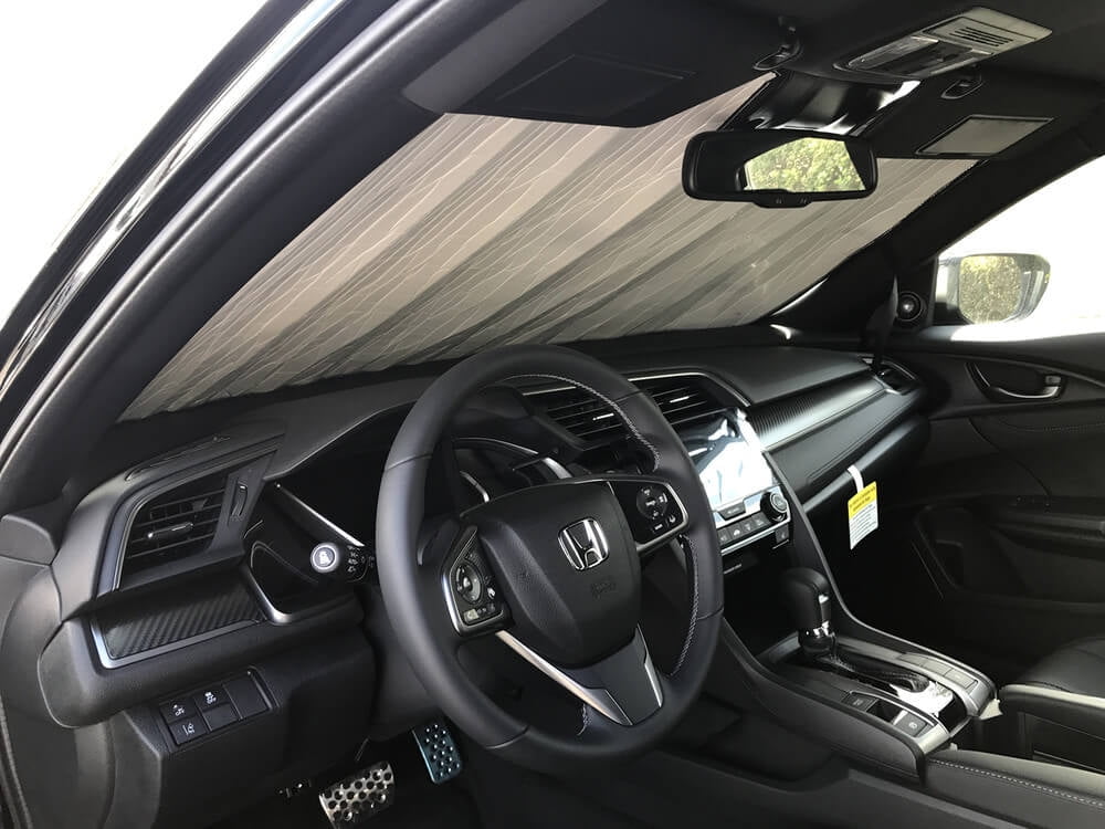 HeatShield, The Original Windshield Sun Shade, Custom-Fit for Honda Civic  Hatchback (5D) w/ Sensor 2017, 2018, 2019, 2020, 2021, Silver Series