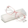 thumbnail image 6 of Transparent Pink Reading Glasses 1.50 for Women Blue Light Blocking Square Readers +1.50 HD, 6 of 8
