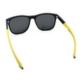thumbnail image 7 of Polarized Classic Gentleman Mens Simple Sporty Horn Rim Plastic Sunglasses [Black Yellow - Black], 7 of 7