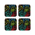 thumbnail image 2 of Balery 4 Pcs Play Game Startleather Coasters Set, Drink Table Cup Coasters For Living Room Kitchen Coffee Decor, 2 of 9