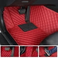 thumbnail image 4 of Leadwolf Floor Mats for land Range Rover Sports 2014-2019 PU Leather Floor Liner Carpet Protection All Weather PU leather Front & Rear Full Set 3Pcs Red, 4 of 7