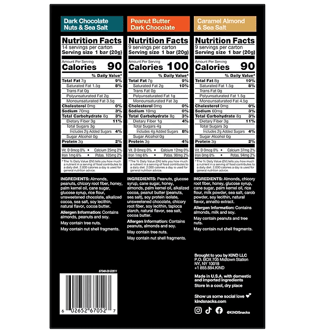 Kind Snacks Mini Nut Bar, Variety Pack, 32 ct.