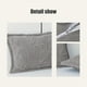 thumbnail image 5 of Fundas de almohada de doble cara de terciopelo de leche - pack de 2, engrosadas y acolchadas, 74x48cm - blanca, rosa, gris, verde, café, gris oscuro, morado, marrón, 5 of 6