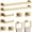 Brushed Glod-10 Piece, variant on 10-piece Brushed Bathroom Accessories Set - 23.6" Towel Bar  Ring Toilet Paper Holder & Hooks Wall Mounted Hardware Rust-resistant Ideal For Modern Bathrooms