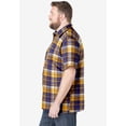 thumbnail image 4 of KingSize Men's Big & Tall Plaid Wrinkle-Resistant Short Sleeve Button Down, 4 of 5