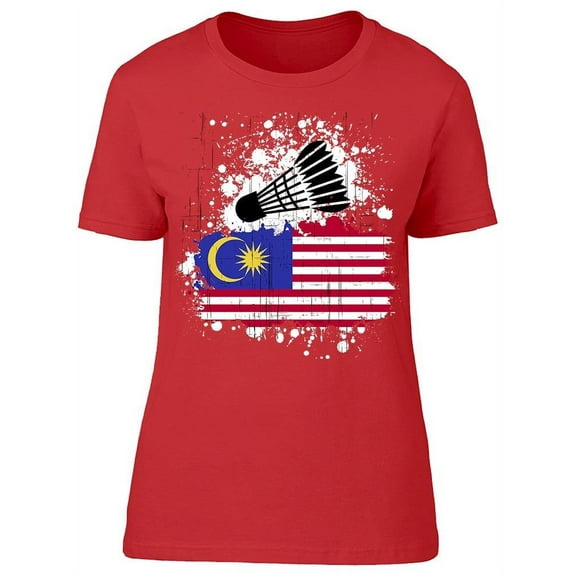 Malaysia Badminton Team T-Shirt Women -Image by Shutterstock Women T-Shirt, Female Medium
