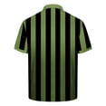 thumbnail image 5 of VgaVtl Men Polo Shirts Big and Tall Summer Short Sleeve Mens Shirts Running Green Casual Button Striped Shirts, 5 of 7