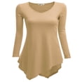 thumbnail image 1 of CHOK Tunique Longue à Manches Longues Col en V pour Femmes Robe T-Shirt, 1 of 3