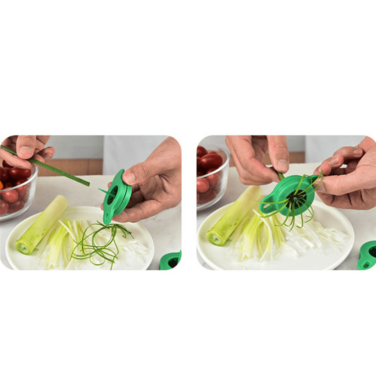 2pcs Green Onion Easy Slicer Shredder Plum Blossom Cut Green Onion Wire  Drawing Superfine Vegetable Shredder Kitchen Accessories