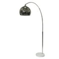 thumbnail image 2 of Sagebrook Home Metal 77" Arch Floor Lamp with Marble Base, Silver, 2 of 4