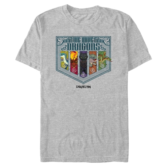 Mens How to Train Your Dragon We Have Dragons Emblem T Shirt