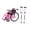 Pink, variant on Misright Simulation Toy Foldable Wheelchair Crutches 3Pcs Creative Learning Playset