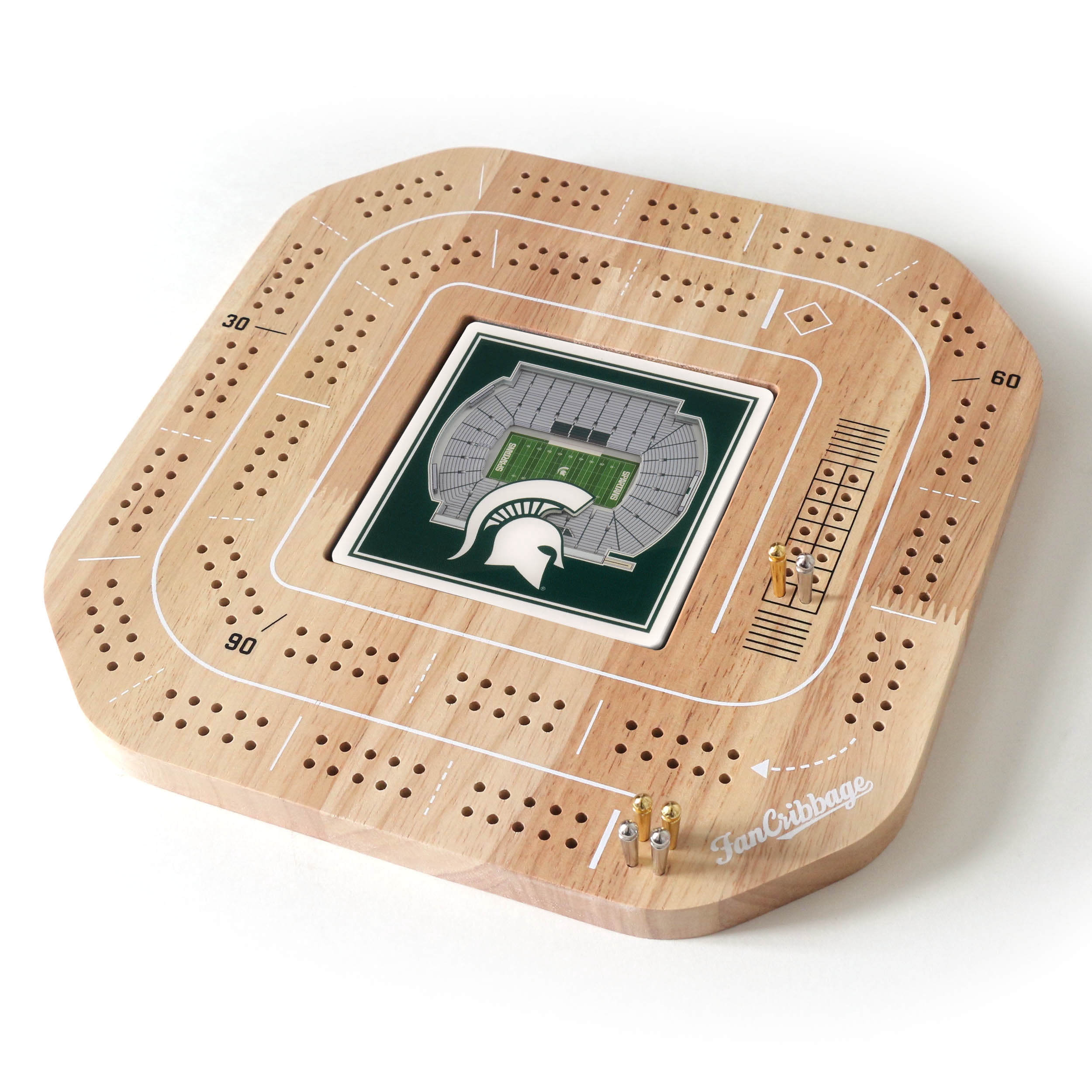YouTheFan NCAA Michigan State Spartans Stadiumview Cribbage