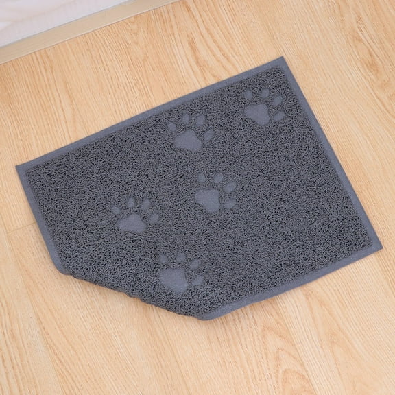 PBPBOX 1Pack Cat Litter Rug Grey Dirt Grabbing Indoor Use for Pet Supplies